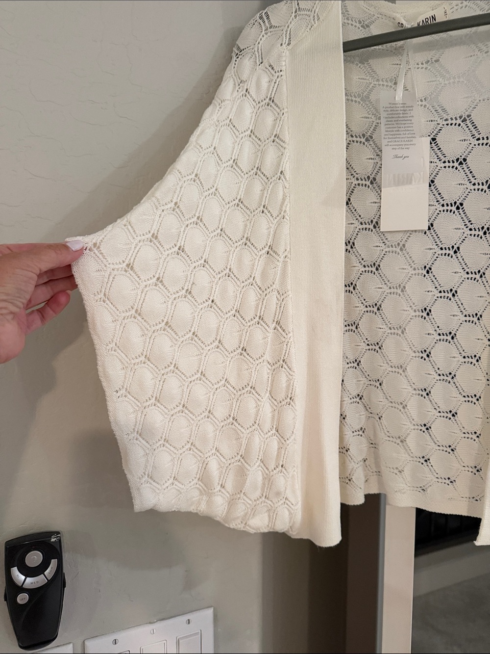 Grace Karan Knit Cardigan - Ivory - Picture 2 of 6
